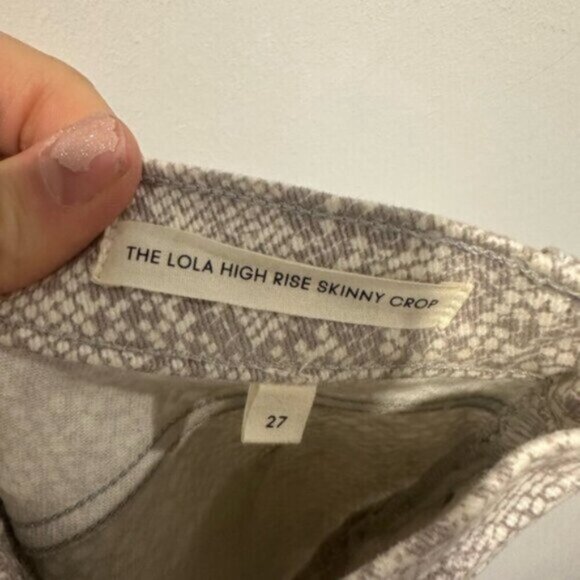 NWOT-Denim Forum Lola High Rise Skinny Crop Snake PrintJeans - Picture 8 of 10